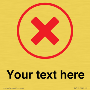 Custom plain background, red cross in a circle sign